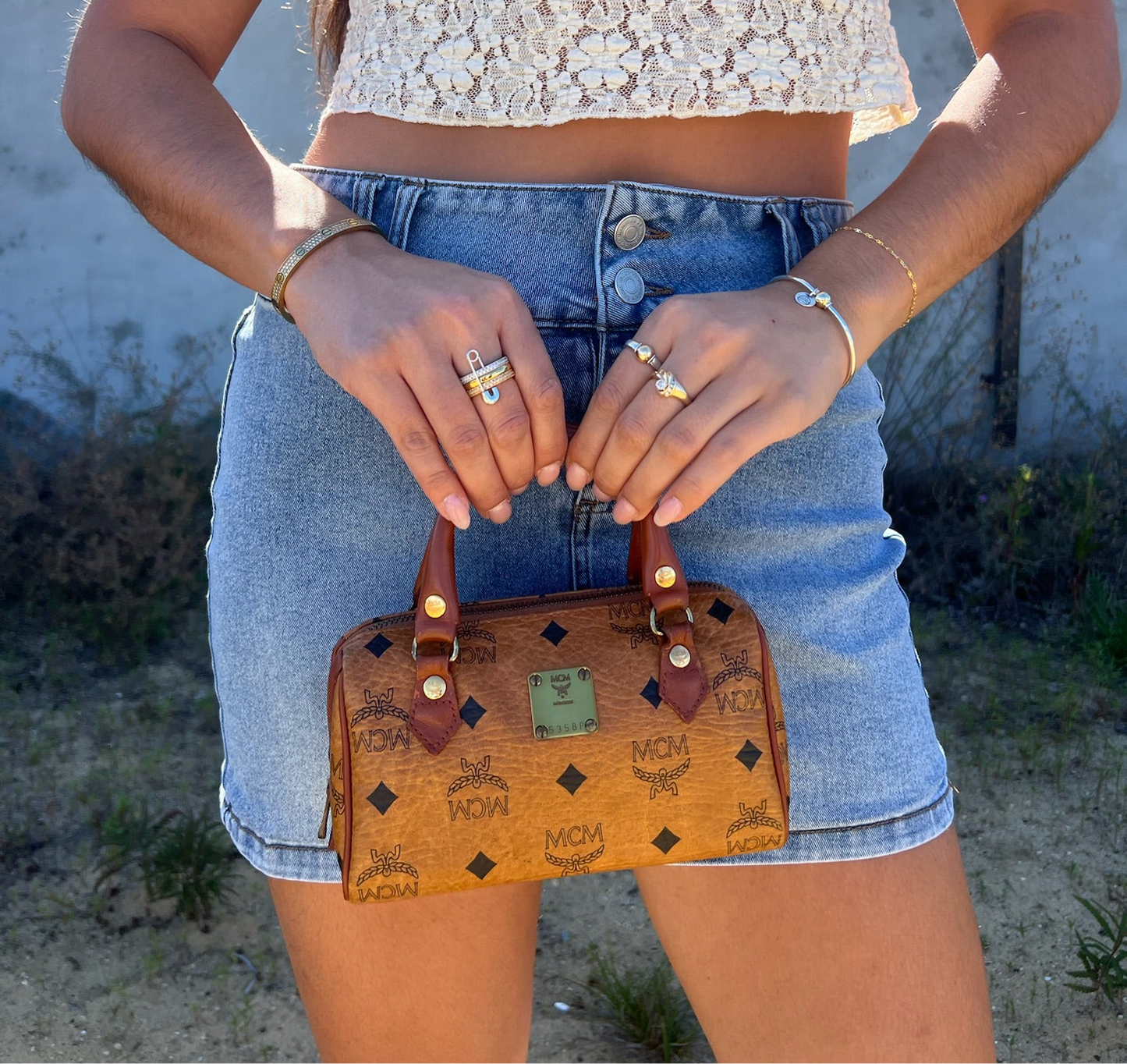 MCM Mini Ella Boston Bag