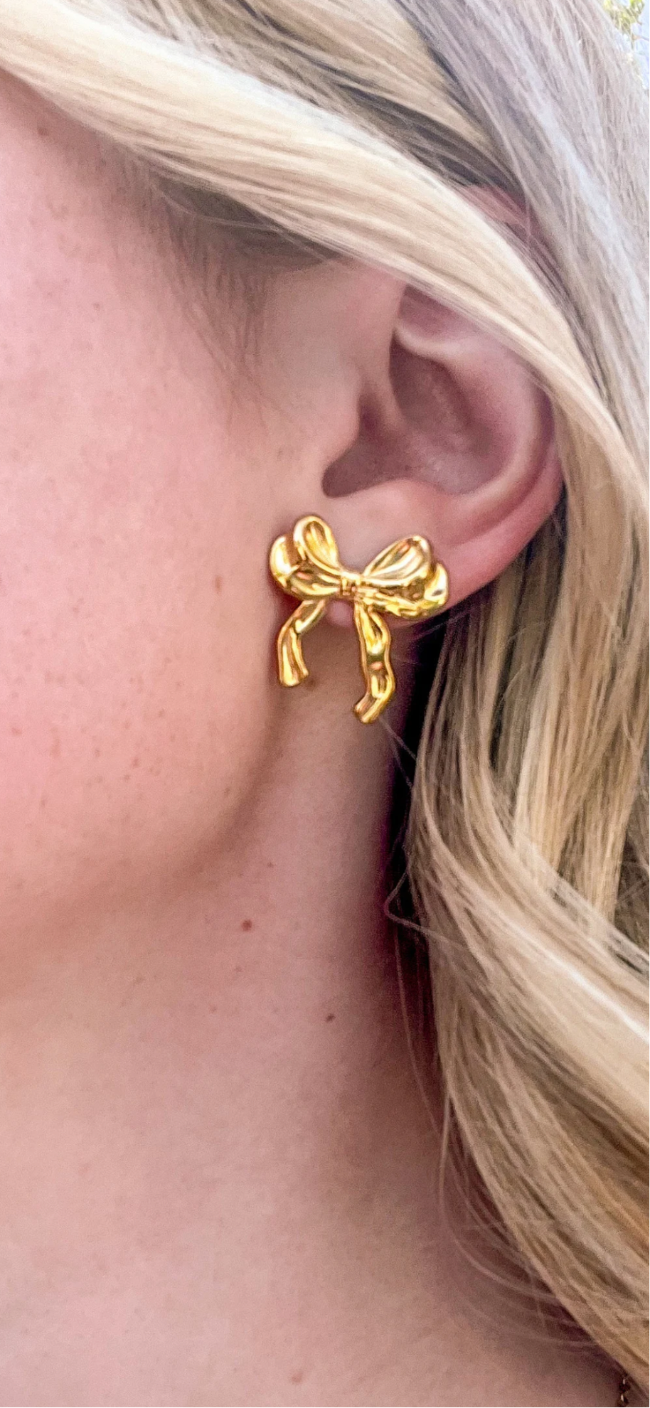 Gold Bow Earrings